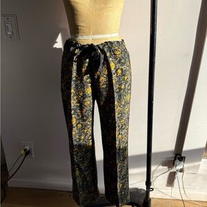 PIAZZA SEMPRIONE Print Silk Pants (Italian 40)